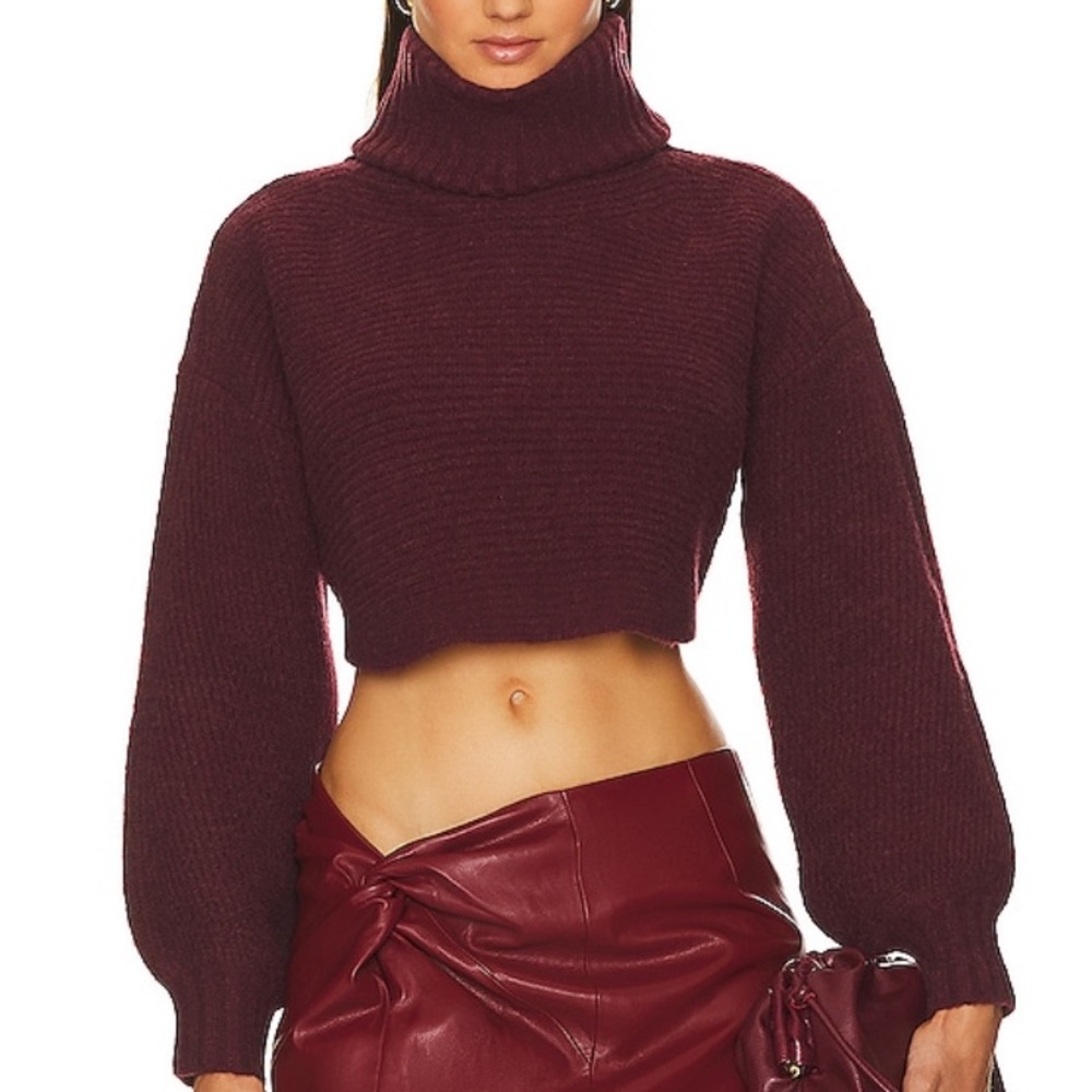 Michael Costello x REVOLVE Safia Peek A Boo Crop Sweater